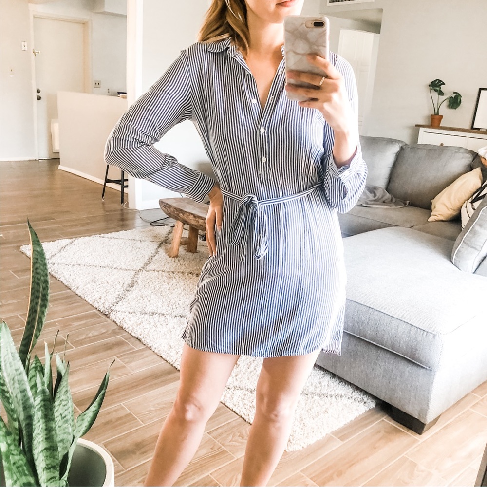 Forever 21 Striped Shirt Dress